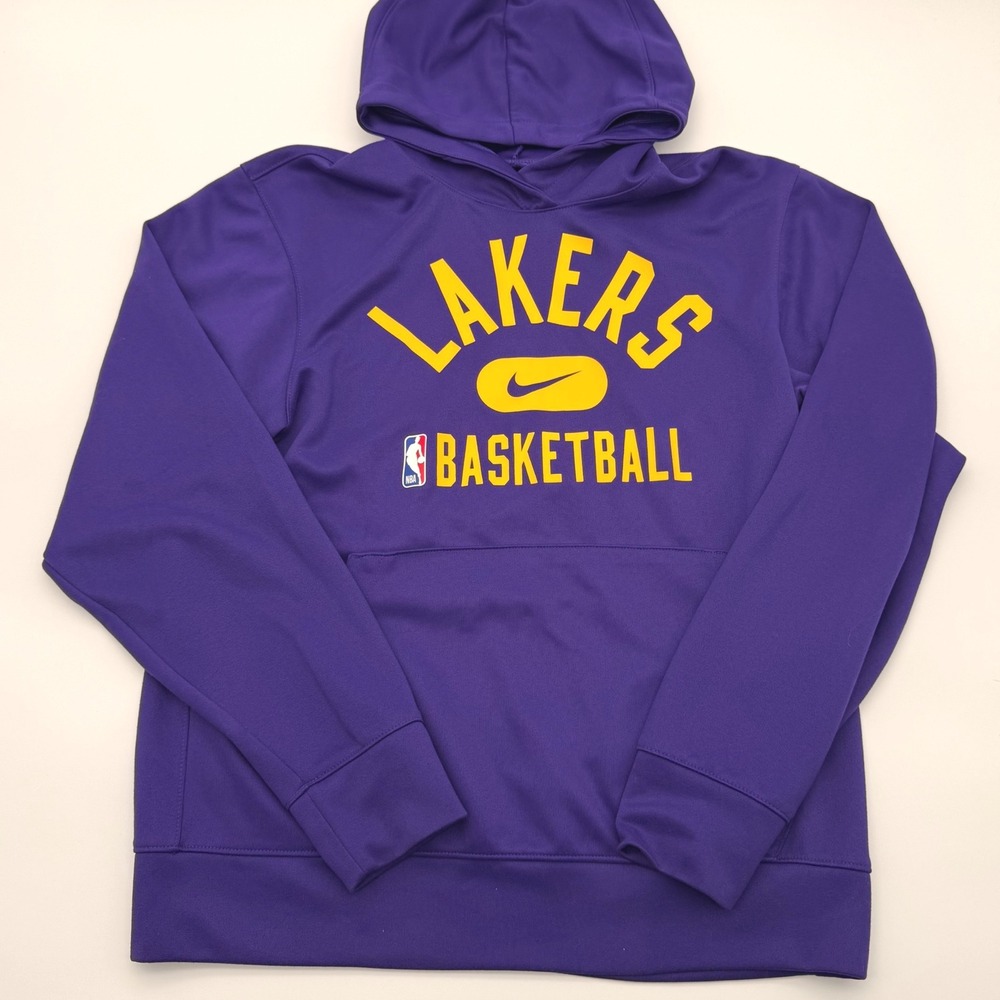 Nike Los Angeles Lakers NBA‎ Basketball Dri-FIT Hoodie Purple Mens Small